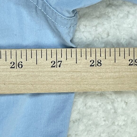 Wrangler Outdoor Vented Mens 2X Long Sleeve Blue Snaps Roll Up Sleeves Pockets - Picture 3 of 8